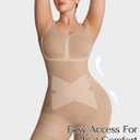SheCurve Easyslide Bathroom- Friendly Seamless Shapewear Bodysuit, Tummy Control Back Support Sculpting Body Shaper For Women, Large