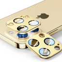 7 x [2 Pack] for iPhone 14 Pro/Pro Max Camera Lens Protector, Military Grade 9H Tempered Glass, Premium Metal FLAT Covering Design, Anti-Fingerprint Technology, Ultra HD Photography, Gold