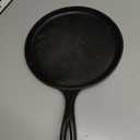 Lodge Round Seasoned Cast Iron Griddle 10.5 Inches - Round-Shaped, Pre-Seasoned Iron Griddle Pan - Non-Toxic, PFAS-Free Cookware - Compatible with Stovetop, Oven, Grill, or Campfire