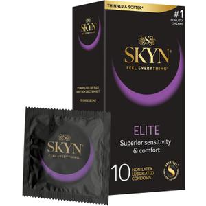 SKYN Elite, 10 Count, Ultra-Thin, Lubricated Latex-Free Condoms