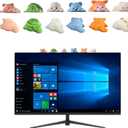 6Pcs Resin Creative 3D Craft Figurine Computer Monitor Decor,Funny Resin Animal Statue Decor,Car Central Control Screen and TV Monitor Decorations,Adorable Office Desk Toy