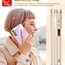 LeYi for Samsung Galaxy A15 5G Case: with Tempered Glass Screen Protector [2 Pcs]+Camera Lens Protection, Love Heart Plating Girly Luxury Shockproof Case for Samsung A15, Cute Present for Mom, Purple