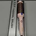 K&K Thermal Brush Curling Iron 1.77 Inch Ceramic Tourmaline Ionic Hair Styler for Loose & Voluminous Curls, Dual Voltage for Long Hair