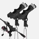 Hitorhike Fishing Rod Holder for Ground and Bank Fishing, No Tools Required Adjustable Fishing Rod Holder with Gentle Grip, Heavy Duty Rod Stand for Shore Fishing (Universal, 2)