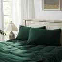 H HOUSEHOLD 100% Jersey Knit Cotton King Size Pillowcases Set of 2, Super Soft Breathable Pillow Cases for Sleeping, Envelope Closure, Stretchy T-Shirt Fabric (Dark Green, King Size Pillowcase)