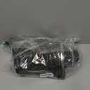 OLANLY Half Circle Door Mat Indoor Outdoor Entrance Welcome, Waterproof All-Season, All-Weather Doormat, Sturdy Natural Rubber, Low Profile, Easy Clean Patio Porch Entryway Mat, 29.5x17, Black