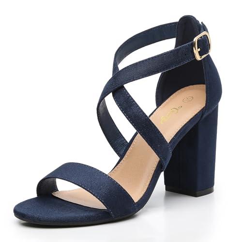 Trary Heels for Women, Chunky Block Women Shoes for Bride Size 7