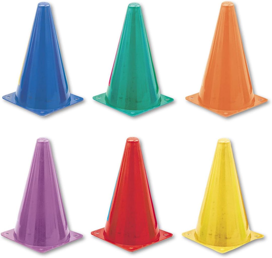 Champion Sports Hi Visibility Poly Cone (9 Inch Set, Assorted Colors)