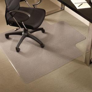 Chair Mats for Medium Pile Carpet, 36" x 48" Rectangle with Lip, Clear Vinyl Crystal Edge