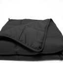 SUPERIOR Quilted Microfiber 20-Pound Weighted Throw Blanket, 60X80, Black
