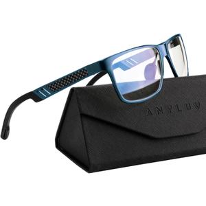 ANYLUV Blue Light Blocking Glasses Men Computer Gaming Glasses Lightweight Al-Mg Metal Anti Eyestrain Eye Protection
