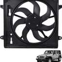 DOLKSN Engine Cooling Radiator Fan Assembly 621-601 Compatible with 2012-2017 Jeep Wrangler 3.6L 2018 Wrangler JK 3.6L Replace# 68143894AB 6010277 624080