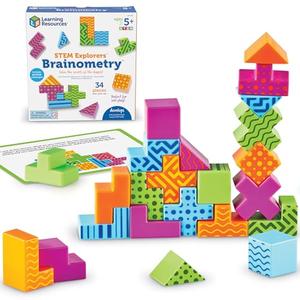 Learning Resources STEM Explorers Brainometry - 3d Puzzle, Brain Games, Brainteaser, Building Logic Toys, Gifts For Boys and Girls, Fine Motor Skills , Pattern Blocks, Math Manipulatives, Single