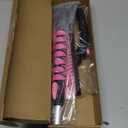 HEEYA 12.6 Inch Large Brush Head with Ice Scraper, Extendable Car Scraper Snow Brush for Car Window Windshield, Portable Snow Scraper for SUV Truck Vehicle Automobile - Pink