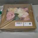 FACINOC Roses Artificial Flowers Pink Bouquets Box Set for DIY Bridal Wedding Shower Decorations Fake Floral Arrangements for Party Table Centerpieces Home Decor Indoor Outdoor Dusty Blush 19pcs