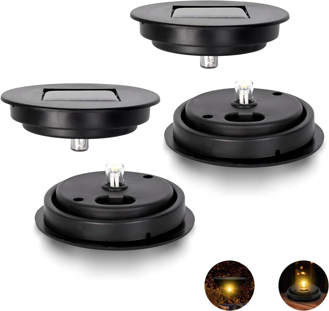 Solar Light Replacement Top 4 Pack Used to Replace Broken Solar Lantern Parts It Works with Openings from 2.45 Inches All The Way Up to 3.3 Inches