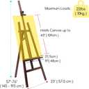 MEEDEN Art Wooden Easel Stand: Solid Beechwood, Can Hold Canvas up to 43"