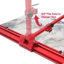 Red Manual Manual Tile Cutter –Professional Large Tile Cutter Tool – Portable 71" (1.8 m) Guide, Max Cutting Width 35.4" (90 cm), Ideal for Contractor
