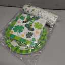 St Patricks Day Party Decorations Set Serve 24, St Patricks Day Party Supplies Kit Includes Green Shamrocks Disposable Dinner Plates, Dessert Plates, Napkins, Cups for Green Irish Party Decorations