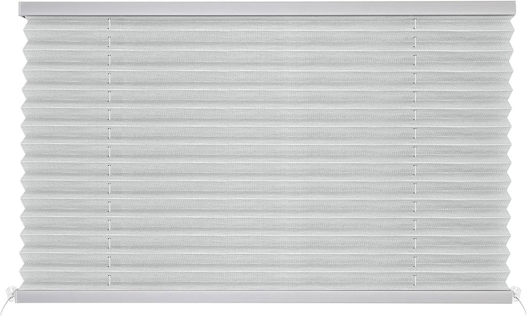 NOVINO RV Blinds Pleated Shades,Camper Window Blinds,RV Window Shade for Camper Travel Trailers Motorhome Motor Coach-62 W x 38" L,Gray