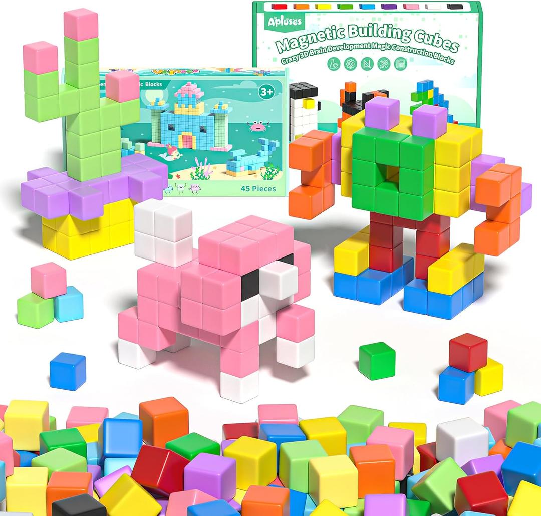 99PCS Magnet Toys for Girls Boys, Sensory STEM Magnetic Blocks Building Toys for Kids, Preschool Learning Montessori Toys for 3+ Year Old, Toddler Age 3-5 5-7