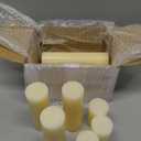 Nuogo 12 pcs Ivory Pillar Candles Dripless Unscented Candles Paraffin Wax Tall Tapers for Wedding Spa Birthday Holiday Bath Party Restaurant Home