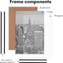 Americanflat 16x24 Poster Frame with Polished Front Cover - Slide-In Photo Frame with Buildable Molding - Fusion Collection - Picture Frames for Wall Display - Black