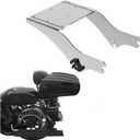 ECOTRIC Detachable Tour Pack Trunk Mount Rack Compatible with Harley Davidson Touring 1997-2008 Razor Chopped King Tour Pak Fit for Road Glide Street Glide Road King Electra Mounting Rack Kit (Chrome)