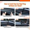 Car Roof Bag 21 Cubic Feet Waterproof 840D Heavy Duty Rooftop Cargo Carrier Bag for All Cars with/Without Racks Includes Anti-Slip Mat Storage Bag Luggage Lock