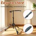 Double Bass Stand with Locking Casters for 1/8–4/4 Upright Bass