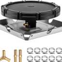 10" Pond Aeration Diffuser, Outdoor Pond Aeration System Accessories with Self-Sinking 304 Stainless Steel Base, High-Density EPDM Membrane, Enhances Oxygenation and Improves Water Circulation