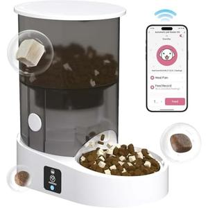 PAPIFEED Rechargable Automatic Cat Feeders - 5G WiFi Pet Feeder with APP Control, 4L Timed Cat Feeders for Dry Food, 1-10 Meals Per Day, 12 Portions Per Meal, Easy to Clean PAPIFEED Rechargable Automatic Cat Feeders - 5G WiFi Pet Feeder with APP Control, 4L Timed Cat Feeders for Dry Food, 1-10 Meals Per Day, 12 Portions Per Meal, Easy to Clean