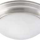 Progress Lighting 2-Light Alabaster Glass 14" Close-to-Ceiling, Indoor, P3689-09, Brushed Nickel