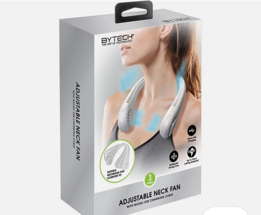 Bytech BY-MC-FN-110-WT Personal Adjustable Neck Fan