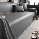 vctops Waterproof Faux PU Leather Sofa Covers for Sectional Sofa Vintage Couch Cover for Dogs Loveseat Covers Futon Cover L Shaped Cover Wipeable Couch Protector (Dark Grey,71"x71")