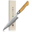 TIVOLI Japanese Gyuto Knife 10 Inch– VG-10 Damascus Chef Knife with Razor Sharp Blade and Ergonomic Olive Wood Handle, Ideal for Meat, Vegetables & Daily Cooking