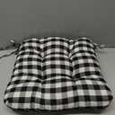Geetery 4 Pack Chair Cushions for Dining Chairs, 16" x 15" Black and White Kitchen Chair Cushions with Ties Buffalo Plaid Soft Comfy Seat Pads for Home Office Living Room Outdoor Indoor