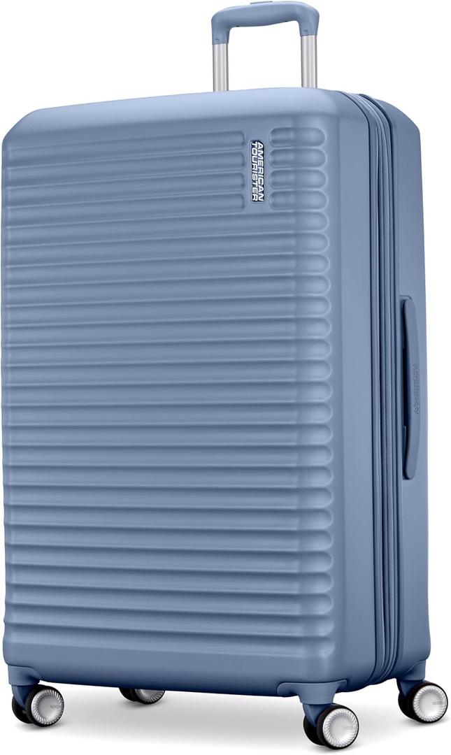 American Tourister Stratum 3.0 Large 28-Inch Spinner, Airline Approved, Durable Hardside Luggage, Expands 1.5", RightHeight Adjustable Handle, Elemental Blue, Large - Checked