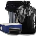 Plasticplace 95-96 Gallon Garbage Can Liners  1.2 Mil  Black Heavy Duty Trash Bags  Rolls  61 x 68 (15 Count) (15 Count (Pack of 1))