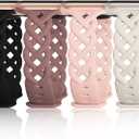 iWabcertoo Slim Silicone Bands for Apple Watch Band 40mm 38mm 41mm 42mm 44mm 45mm 49mm Braided Lace Thin Wristbands for iWatch SE Series 8 7 6 5 4 3 2 1, Black/Starlight/Violet Smoke/Sand Pink