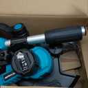 Brushless Lawn Edger Compatible with Makita 18v Battery, Electric Cordless Edger/Trencher (Tool ONLY) 9 Blade, 3 Position Adjustable Depth, 180 Handle, Lightweight with Rear Wheel for Landscaping