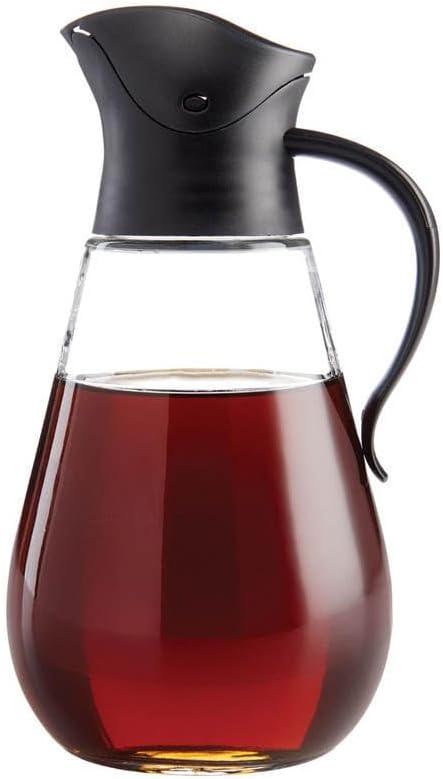 Mrs. Anderson's Baking Store'N Pour Syrup Dispenser, 18.5-Ounce Capacity, Glass With Drip-Free Spout For Pancakes And Breakfast