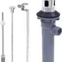 Pop-up Sink Drain Stopper with Lift Rod - Universal Bathroom Sink Drain Kit for Lavatory & Vanity Sink with Overflow, Fit Most US Drains (Chrome)