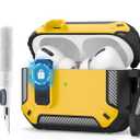 Wanme for Airpods Pro 2 Case, Full-Body Shockproof Hard Shell Protective Cover with Secure Lock Clip Accessories Compatible for AirPods Pro 2nd /1st Generation Case Women Men