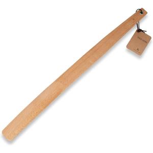 Beechwood Shoe Horn, 21.6' Long Handle for Seniors, Smooth & Sturdy, Extra Long for Comfort, Use As A Back Scratcher