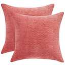 WLNUI Dusty Cedar Pillow Covers 18x18 Inch Set of 2 Luxurious Decorative Chenille Throw Pillow Covers Square Cushion Covers for Couch Sofa Bed Living Room Farmhouse Home Decor