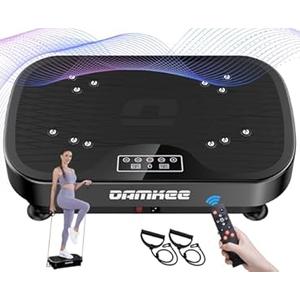 Vibration Plate Exercise Machine, Power Waver Vibration Plate Platform for Lymphatic Drainage, 9 Modes Whole Body Workout Vibrating Fitness Platform for Weight Loss & Shaping
