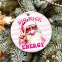 2 x Funny Adult Ornament 2025  White Elephant Gift, Big Nick Energy Ceramic Ornament with Cool Santa Design  Holiday Tree Decoration, Gag Gift & Stocking Stuffer for Adults