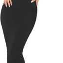 REORIA Women's Basic Summer Casual Lounge Long Dress Elegant Short Sleeve Crew Neck Bodycon Maxi Dresses (X-Small, Black)