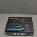 TOLOCO Massage Gun Deep Tissue, Percussion Massage Gun with 10 Replacement Heads, Super Quiet Portable Electric Massager for Athletes, Relax, Black